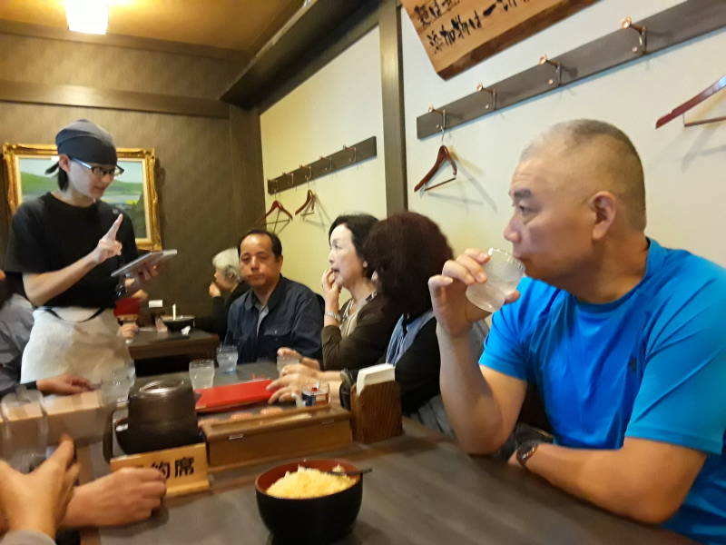 Lunch at the Nichiren Shoshu temple in Fukuoka.