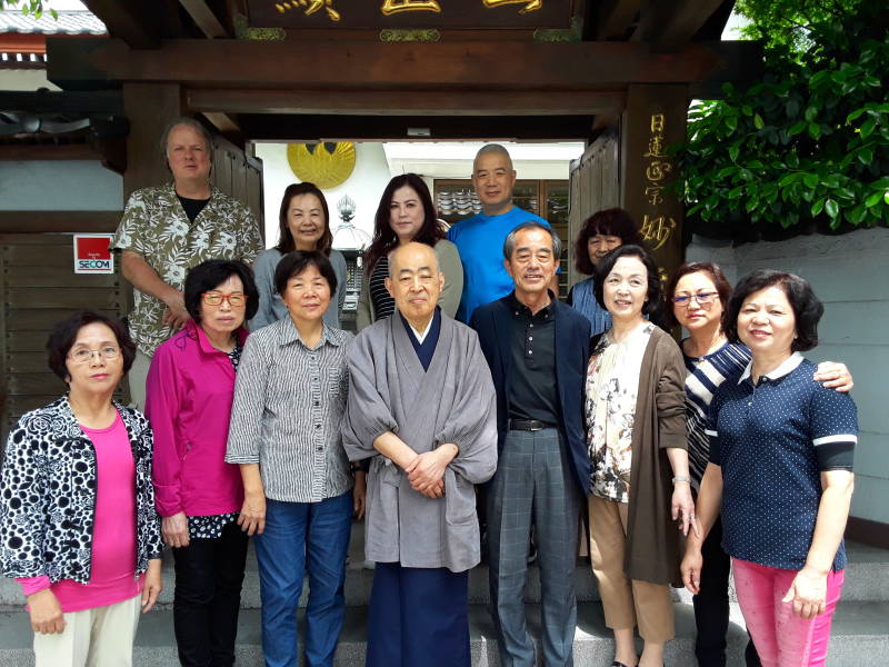 Lunch at the Nichiren Shoshu temple in Fukuoka.