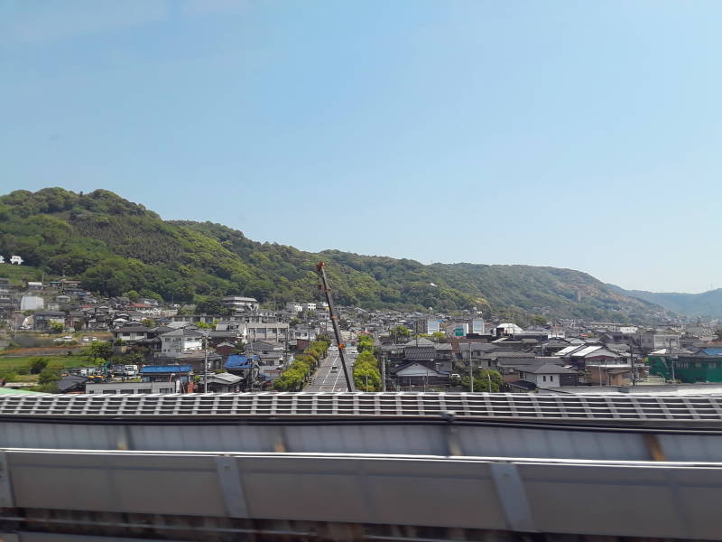 View from the Shinkansen from Hiroshima to Fukuoka.