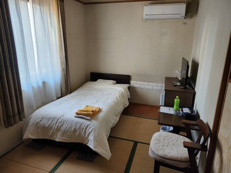 My hotel room, with tatami mats.