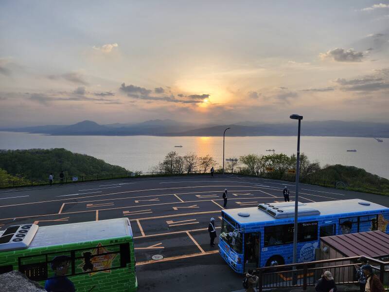 Sunset over the bay, from summit of Mount Haguro.