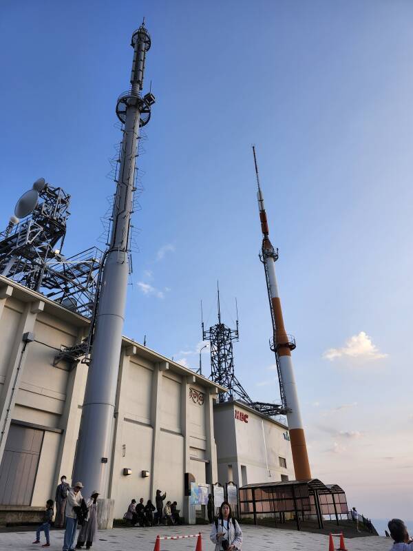 Telecommunications towers on Mount Hakodate.