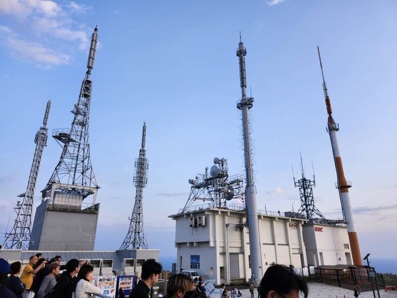 Telecommunications towers on Mount Hakodate.