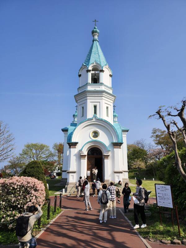 Exterior of Russian church in Hakodate, Japan.