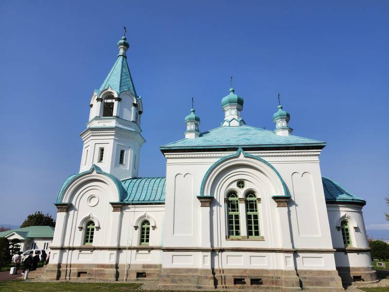 Exterior of Russian church in Hakodate, Japan.