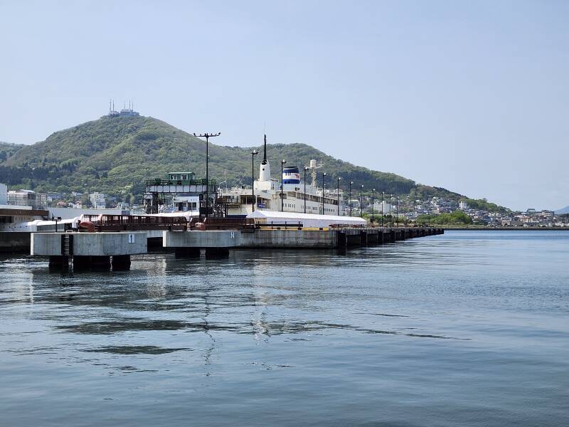 Waterfront with Mount Hakodate behind.