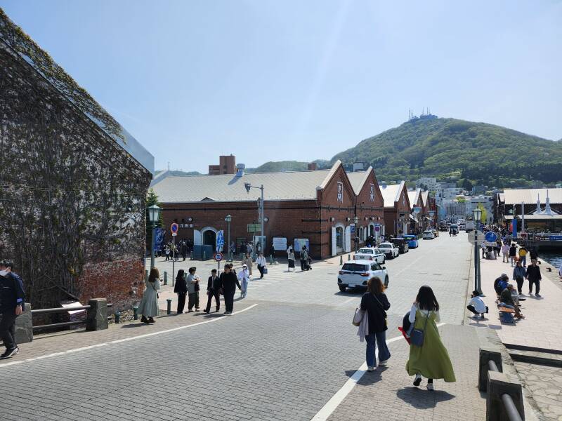 Brick warehouses on the waterfront.