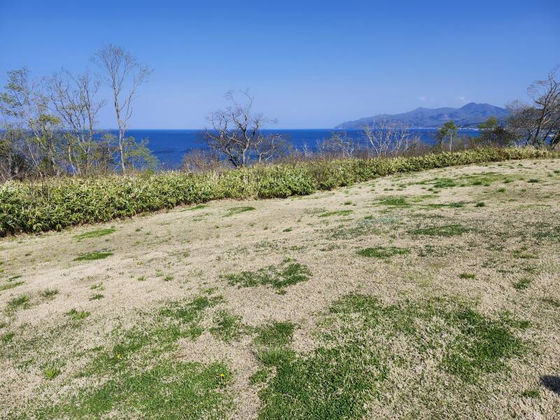 View from the ceremonial area of the Kakinoshima Site over the Pacific Ocean.