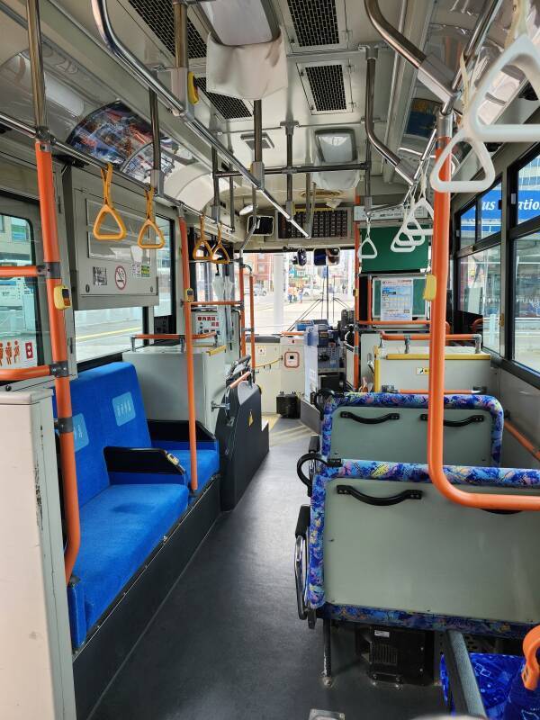 Interior of bus #99.