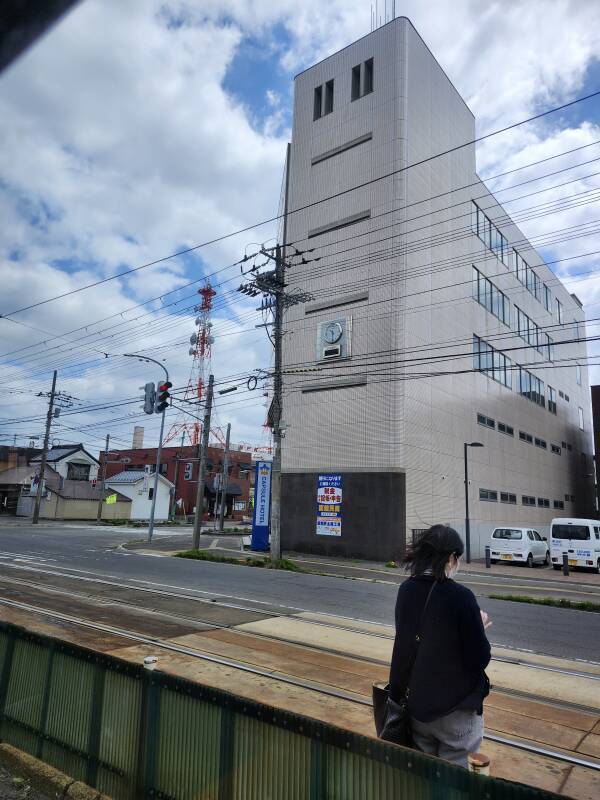 Power lines and antennas.