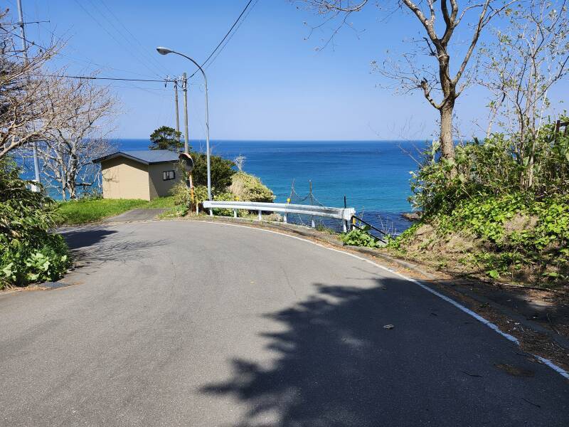 View over the Pacific Ocean from the northern edge of the site.