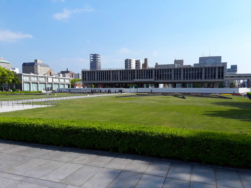 Main building of the Hiroshima Peace Memorial Park.