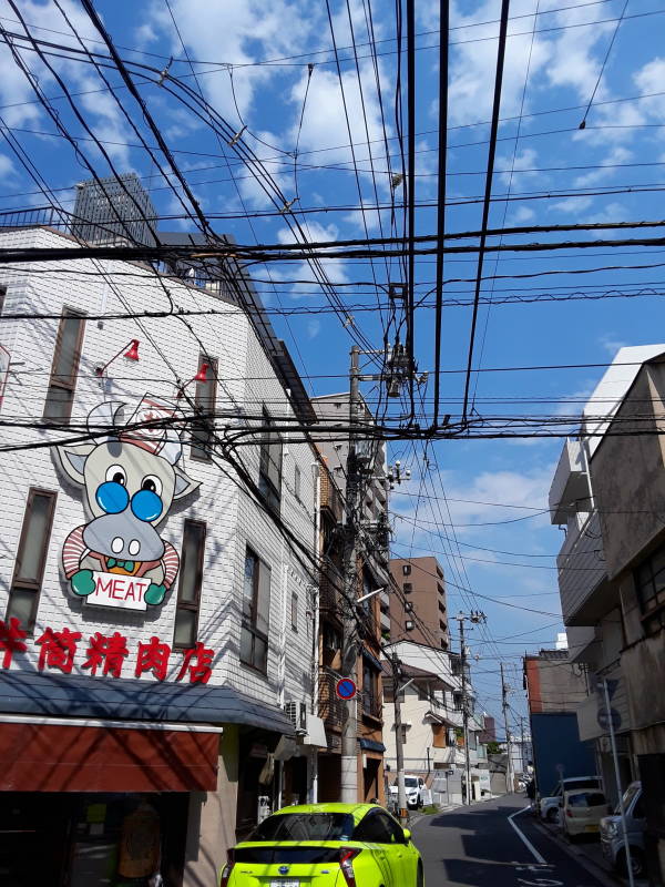 Electrical power lines in Hiroshima.