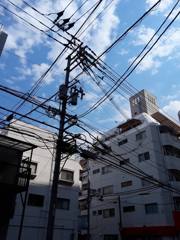 Electrical power lines in Hiroshima.