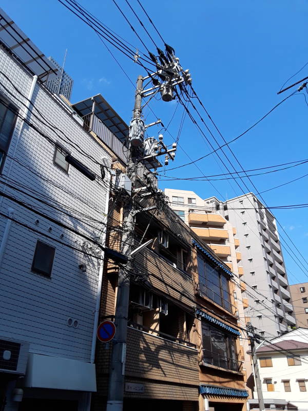 Electrical power lines in Hiroshima.