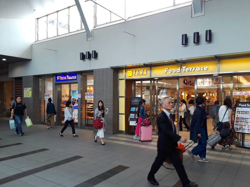 Food Terrace in Okayama Station.