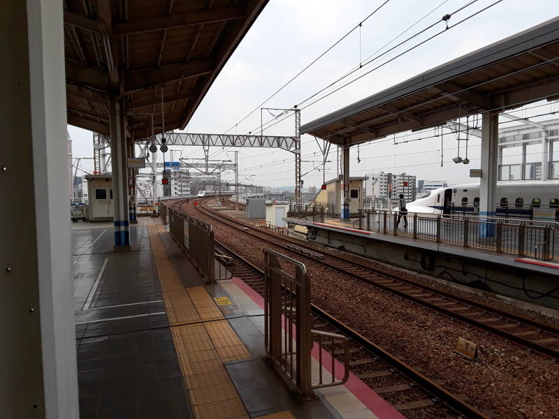 Tracks in Okayama Station.