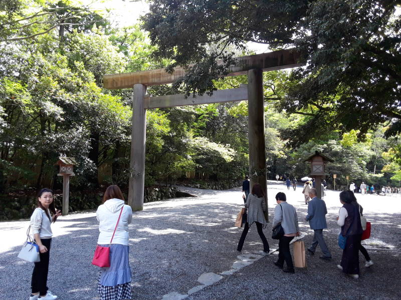 Torii near the Inner Shrine at Ise.