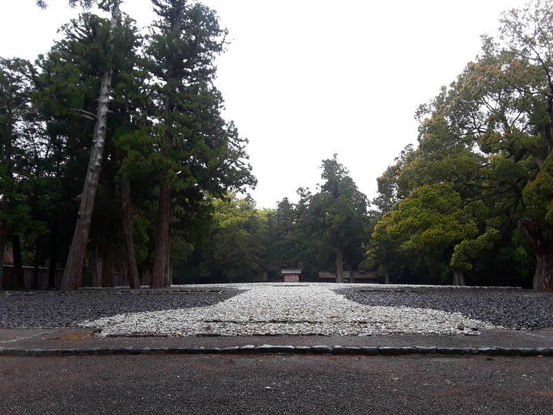 The kodenchi, the sacred site where a shrine will be constructed at Gekū.