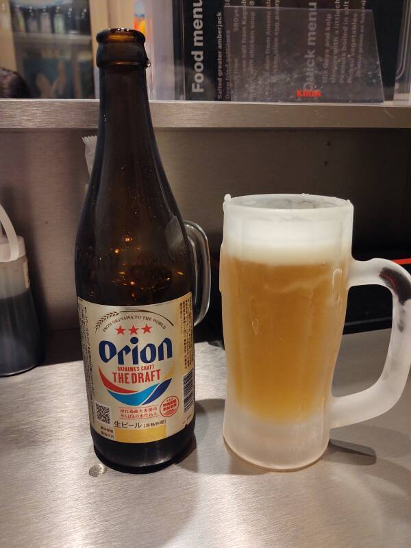 Bottle of Orion beer from Okinawa.
