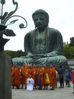 Daibutsu, enormous bronze Buddha statue near Kamakura.