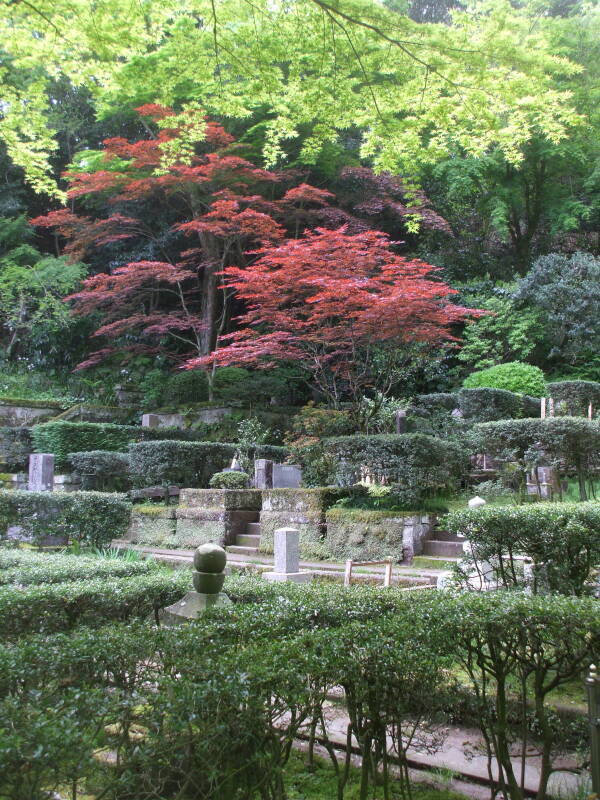 Cemetery at Tōkei-ji Buddhist temple, former nunnery, in Yamanouchi near Kamakura.