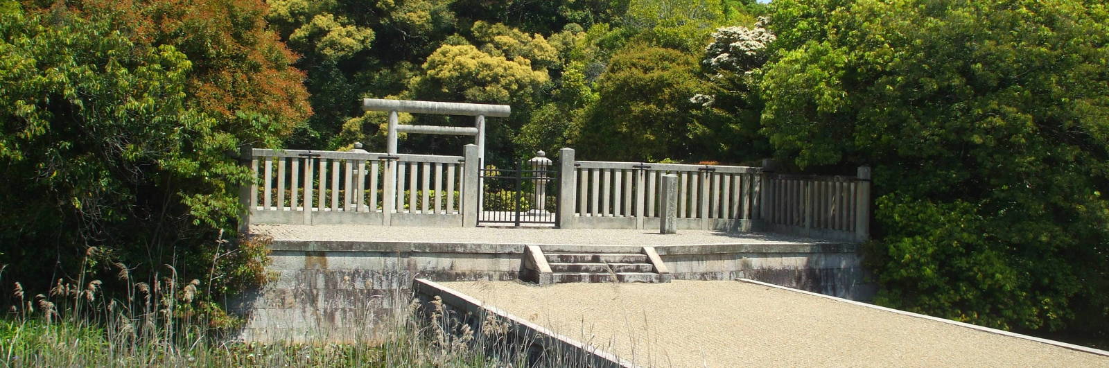 Kofun or burial mound of Princess / Empress Iwa no Hime near Nara, Japan