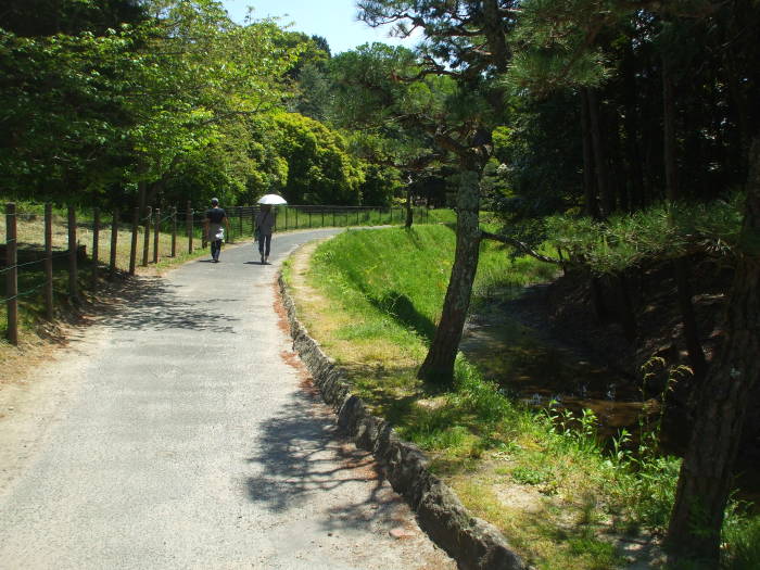 Kofun or mausoleum of Emperor Seimu near Nara, Japan