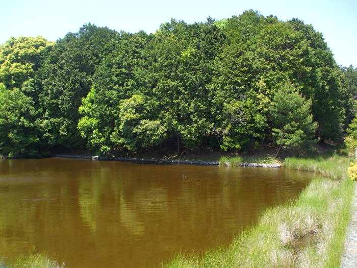 Kofun or mausoleum of Emperor Seimu near Nara, Japan