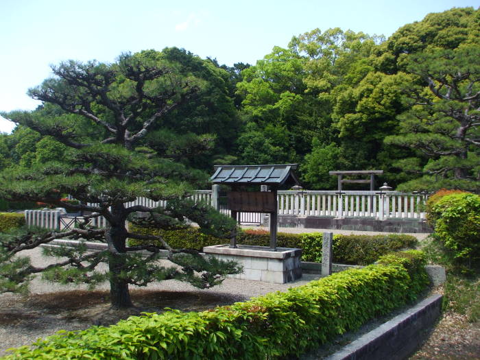 Kofun or mausoleum of Emperor Seimu near Nara, Japan