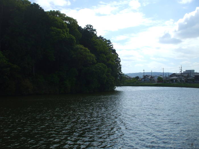 Kofun of Emperor Suinin near Nara, Japan