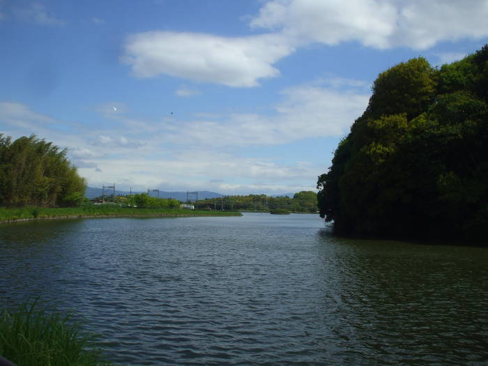 Kofun of Emperor Suinin near Nara, Japan