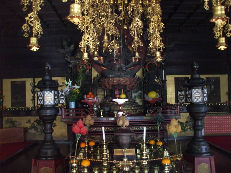 Buddhist altar at Kongō Sanmai-in in Kōya-san.