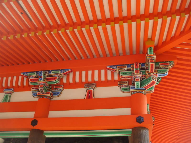 Architectural detail at Kiyomizu-dera.