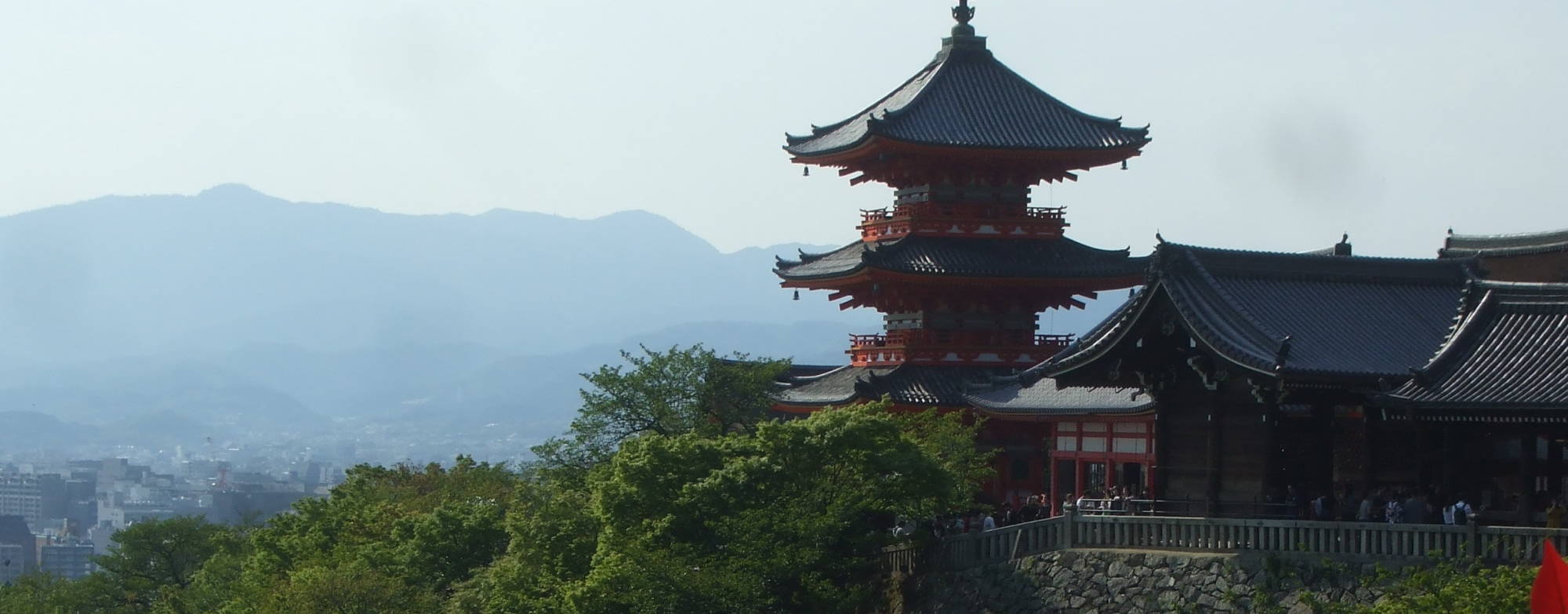 Pagoda at Kiyomizu-dera, overlooking Kyōto.