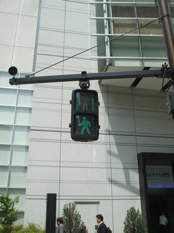 Walk signal in the Akihabara district in Tōkyō.