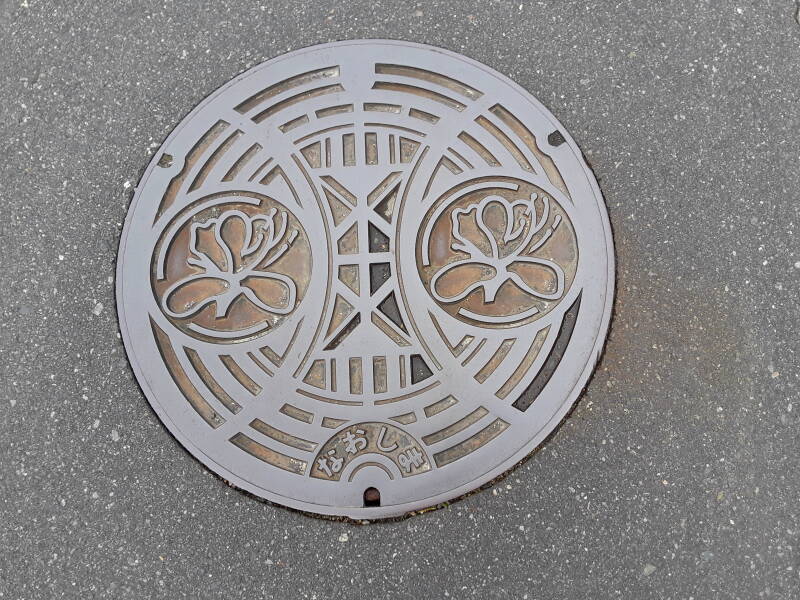 Custom manhole cover in Naoshima.