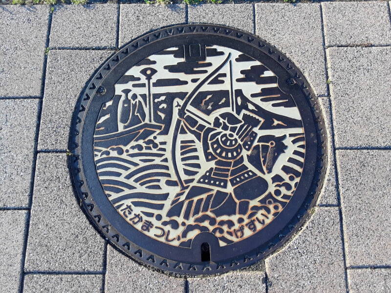 Custom manhole cover in Takamatsu.