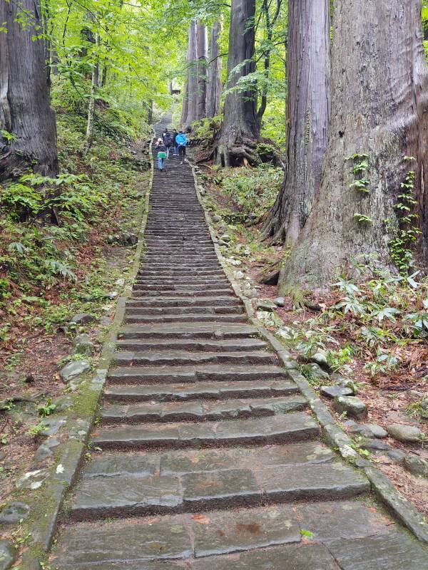 2,446-step pilgrimage path leading up Mount Haguro.