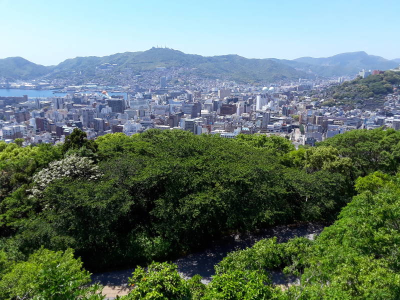 View west from the park overlooking Nagasaki.
