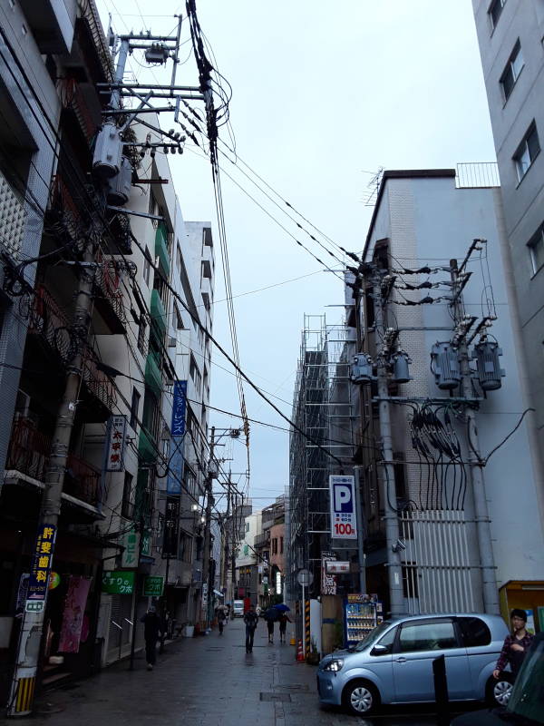 Electrical power lines in Nagasaki.