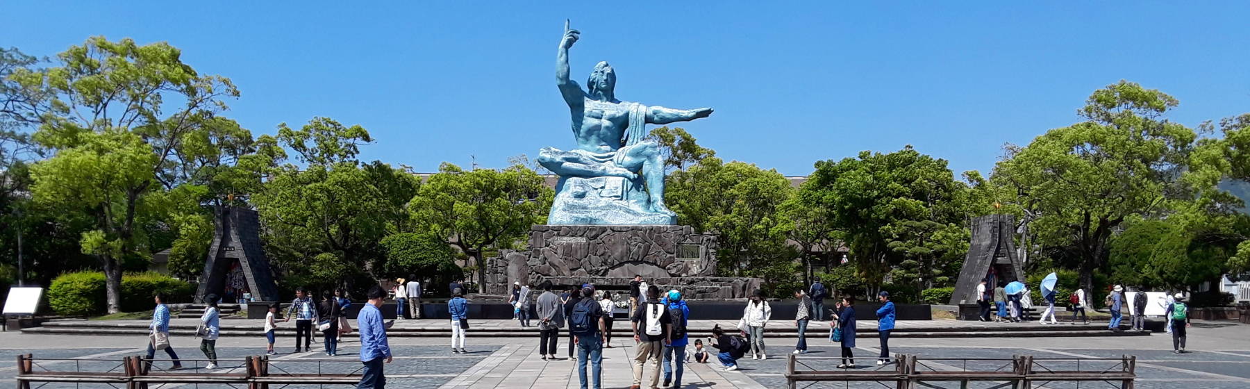 Peace Statue in Nagasaki.