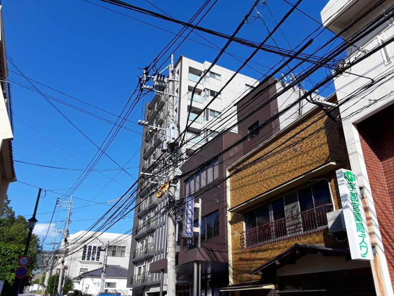 Electrical power lines in Nagasaki.