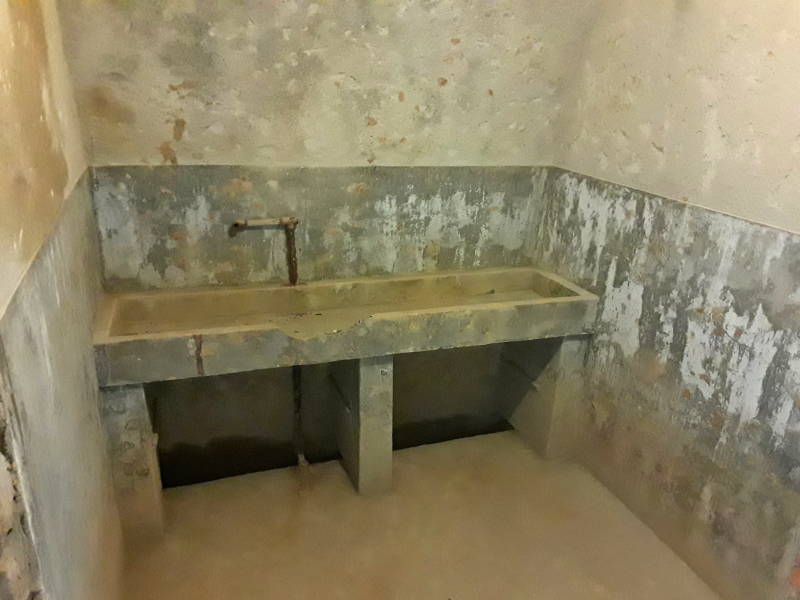 Large sink within the Nagasaki Air Defense Command bunker.