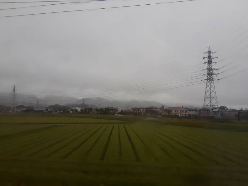 View from the train from Hakata Station in Fukuoka to Nagasaki.