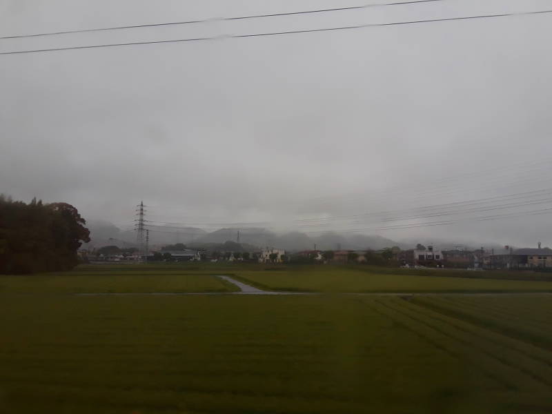 View from the train from Hakata Station in Fukuoka to Nagasaki.