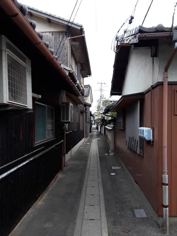 Side streets in Miyanoura on Naoshima.