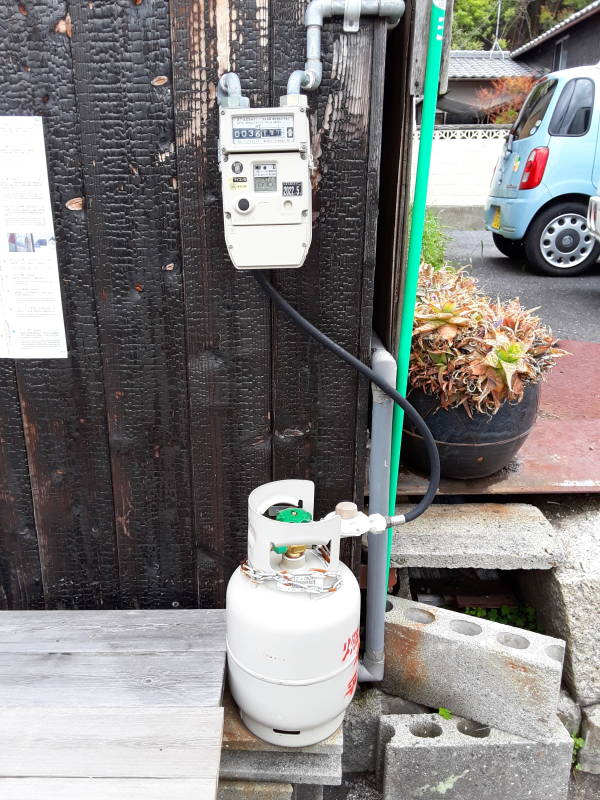 LP gas tank in Honmura on Naoshima.