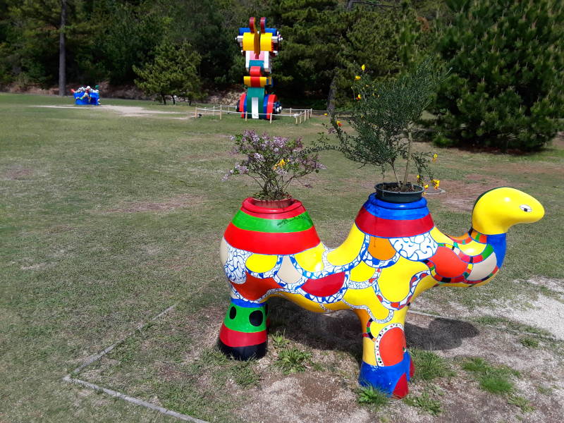 Sculpture garden near the Benesse hotel on Naoshima.