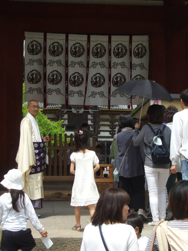 Buddhist monk at the gate